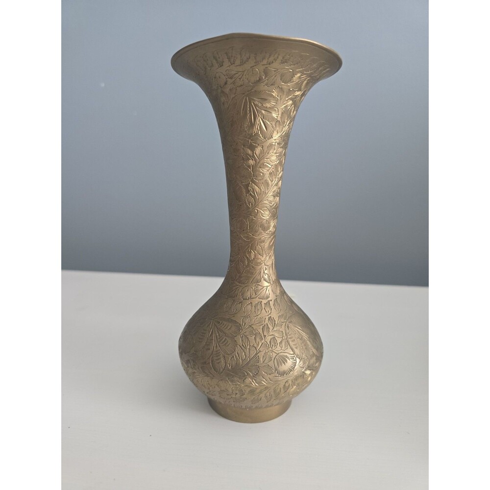 Brass Vase Patina Vintage, Solid, Made in India
